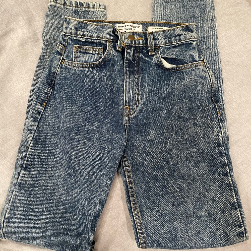 American Apparel High Waist Jean Size 25 Long